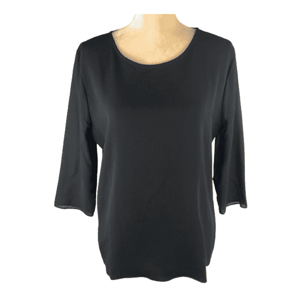 Ann Taylor women's black blouse size L